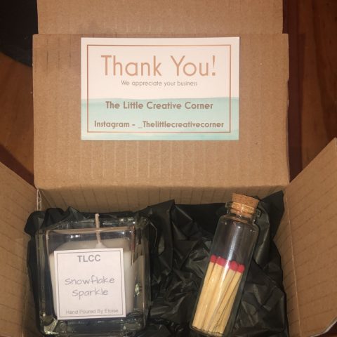 snowflake sparkle candle